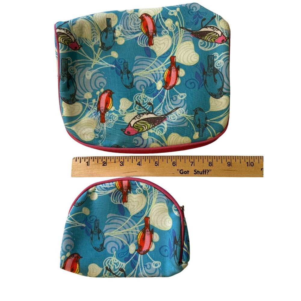 Bag Bundle Set Of 4 Vibrant Patterned Zippered Co… - image 6